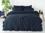 Pościel Bawełniana Dress Blue 200x220 STONEWASHED