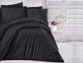 Pościel Satynowa w paski  Exclusive 140x200 Cizgili Black