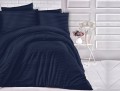 Pościel Satynowa w paski  Exclusive 160x200 Cizgili Navy Blue