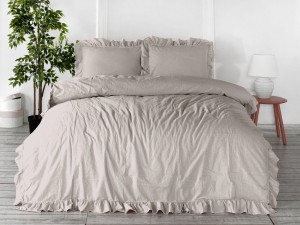 Pościel Bawełniana 200x220 NATURAL CREAM STONEWASHED