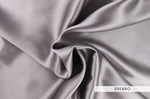 Poszewka Jedwabna 40x40 Srebro - 22mm