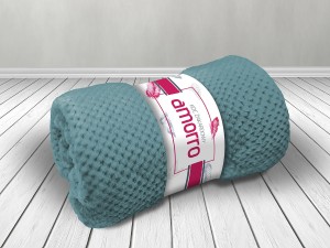 Koc Żakardowy 150X200 Amorro Jasny Turkus