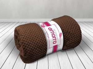 Koc Żakardowy 150X200 Amorro Mleczna Czekolada