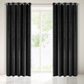 Elegancka zasłona z welwetu 140x250 Przelotka Villa Czarna