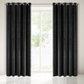 Elegancka zasłona z welwetu 140x250 Przelotka Villa Czarna