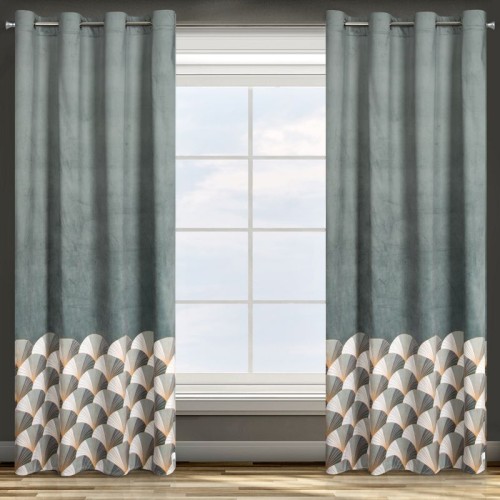 Zasłona welwetowa na przelotkach 140x250 D91 Gina Stal