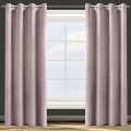Zasłona z welwetu na przelotkach 140x250 D91 Rosa PUDROWY