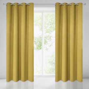 Zasłona zaciemniająca melanż przelotka 135X250 Rossie V3 Musztarda