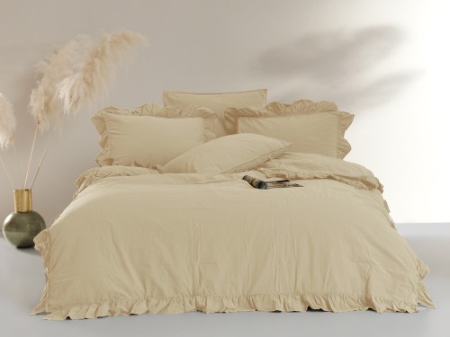 Pościel Bawełniana Akdeniz Cream 200x220 STONEWASHED