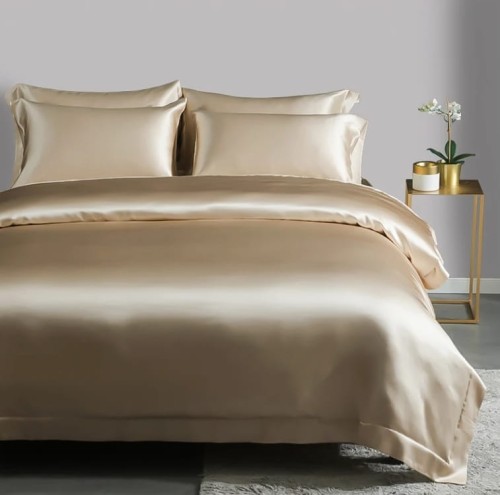Pościel Jedwabna 140x200 Light Carmel