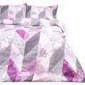 Pościel Bawełniana 220x200 wzór geometryczny różowy Cottonlove 71468/1 