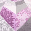 Pościel Bawełniana 220x200 wzór geometryczny różowy Cottonlove 71468/1 