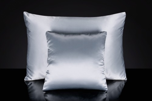 Poszewka Jedwabna 40x40 - Grey Blue