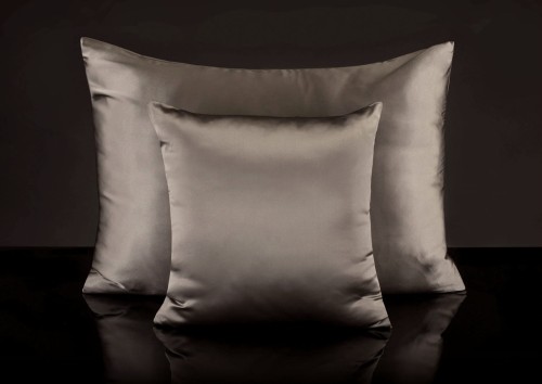 Poszewka Jedwabna na Poduszkę 40x60 - Silver Brown
