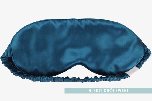 Jedwabna Opaska Na Oczy Do Spania Błękit Królewski