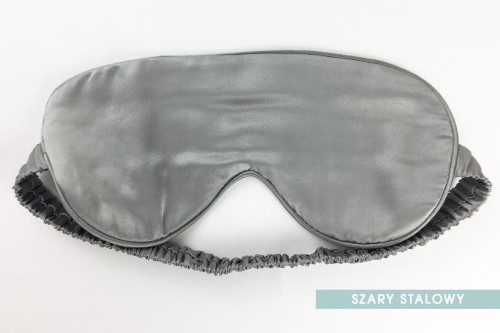 Jedwabna Opaska Na Oczy Do Spania - Szary Stalowy