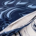 Pościel z Mikrofibry 160x200 Biało Granatowa w Ornamenty