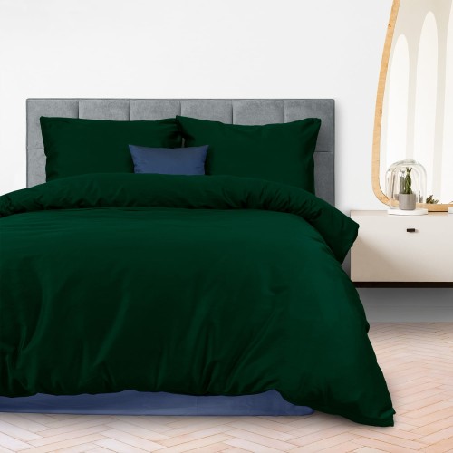 Pościel Satynowa 140x200 ZIELEŃ BUTELKOWA