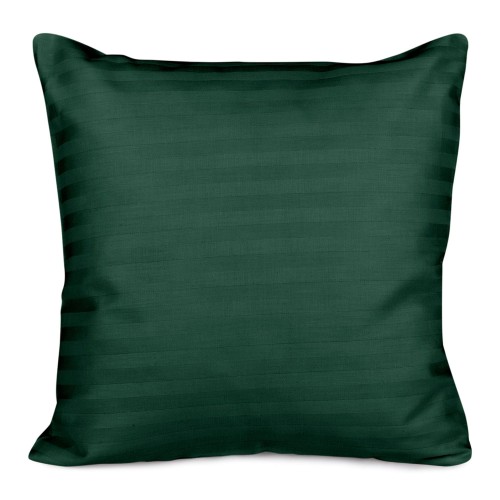 Poszewka satyna bawełniana 40x40 CIZGILI DARK GREEN