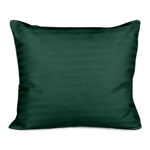 Poszewka satyna bawełniana 70x80 CIZGILI DARK GREEN