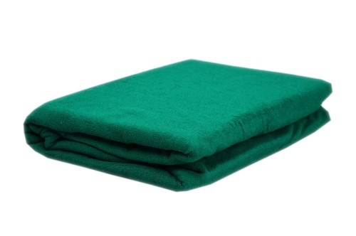 Prześcieradło frotte bez gumki rozmiar 140x200 zielony