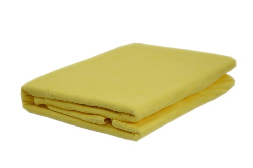 Prześcieradło frotte bez gumki rozmiar 180x200 bananowy