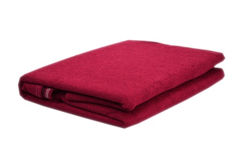 Prześcieradło frotte bez gumki rozmiar 180x200 bordo