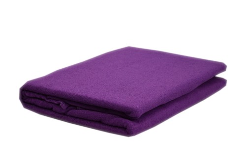 Prześcieradło frotte bez gumki rozmiar 180x200 fiolet