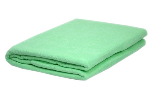 Prześcieradło frotte bez gumki rozmiar 180x200 seledyn