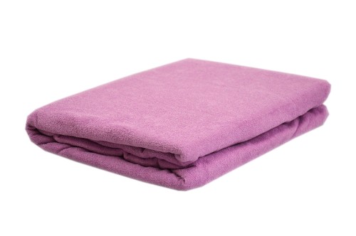 Prześcieradło frotte bez gumki rozmiar 180x200 wrzos