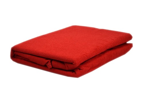 Prześcieradło frotte bez gumki rozmiar 200x220 czerwony