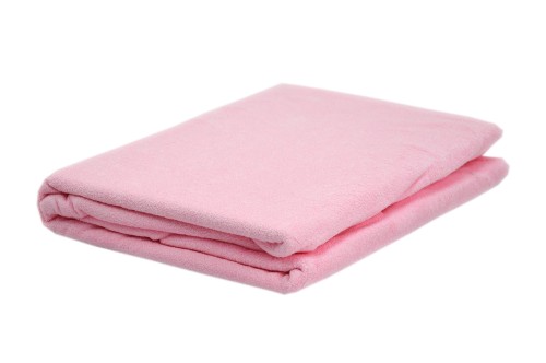 Prześcieradło frotte bez gumki rozmiar 200x220 jasny róż