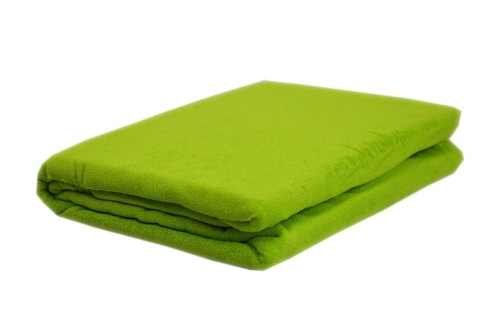 Prześcieradło frotte bez gumki rozmiar 200x220 limonka