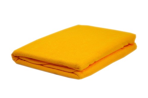 Prześcieradło frotte bez gumki rozmiar 200x220 żółtko