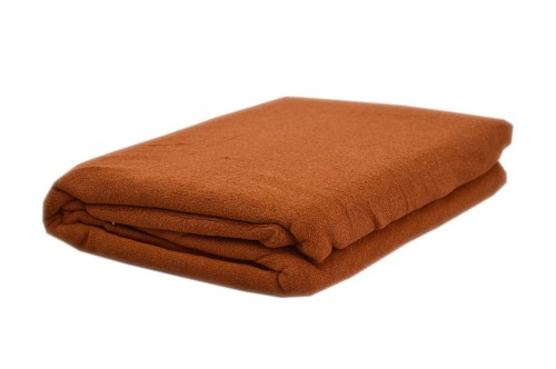 Prześcieradło frotte bez gumki rozmiar 200x220 rudy