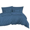 Pościel Bambusowa 160x200 - 7 el  Bamboo Stripe Cornflower