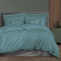 Pościel Bambusowa 160x200 - 7 el  Bamboo Stripe Sea Turquoise
