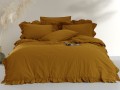 Pościel bawełniana 220x200 Mustard Stonewashed