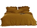 Pościel bawełniana 220x200 Mustard Stonewashed