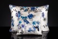 Poszewka ornamentowa jedwabna 40x40 Blue Blossom