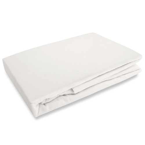 Prześcieradło flanelowe z gumką 200x220 ECRU