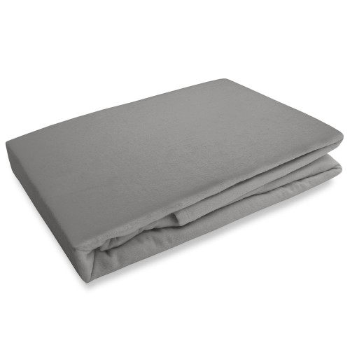 Prześcieradło flanelowe z gumką 200x220 SZARY