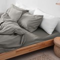 Prześcieradło flanelowe z gumką 200x220 SZARY