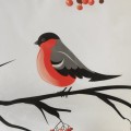 Pościel Satynowa 160x200 Świąteczna Berry 01