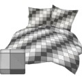 Pościel z kory na guziki 140x200 Geometryczna Kratka V2
