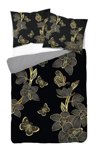 Pościel 3D Mikrofibra Złote Kwiaty