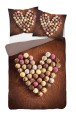 Pościel 3D Mikrofibra Serca Czekolada