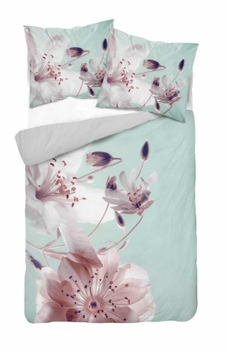 Pościel z mikrofibry 3D 160x200 Białe Kwiaty V2