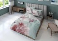 Pościel z mikrofibry 3D 160x200 Białe Kwiaty V2