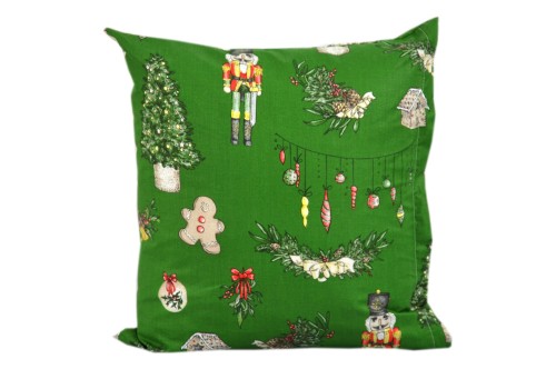 Poszewka bawełniana 40x40  święta green